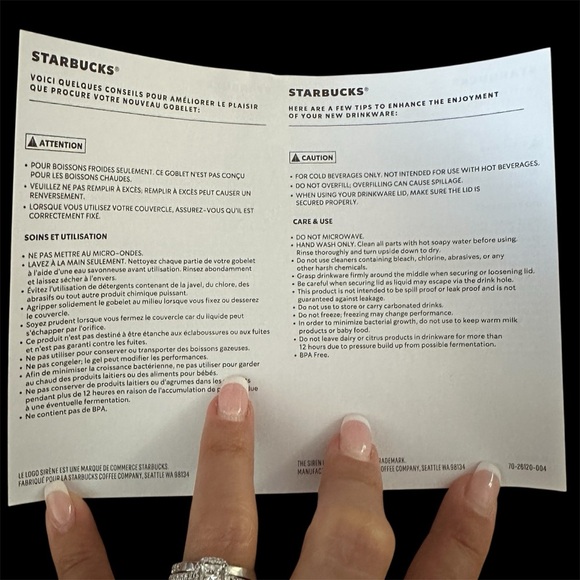 Starbucks Metallic Pink Swirl Cold Cup Tumbler – 24oz | 2023 Holiday Edition - Picture 9 of 11